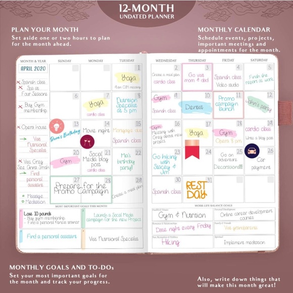 Legend Planner Hourly Schedule Edition – Deluxe Weekly & Daily Organizer - Picture 11 of 11